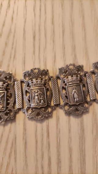 Pulsera Vintage Articulada Escudos