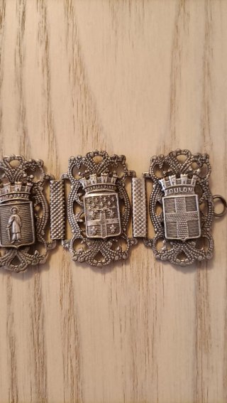 Pulsera Vintage Articulada Escudos