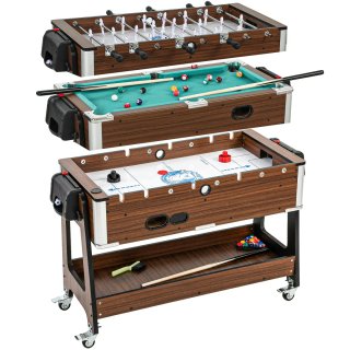 Mesa Multijuegos 3 en 1 con Ruedas