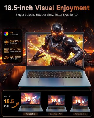 Ordenador portátil 18,5" 16GB RAM 256GB ROM NUEVO