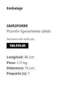 Edredón ligeramente cálido IKEA SMÅSPORRE 150×200