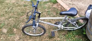 Bicicleta plateada
