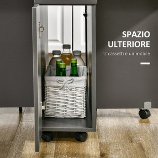 Tavolo Pieghevole da Pranzo in Truciolato con 2 Ca