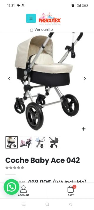 Cochecito Baby Ace 042 (Cuco y Silla)