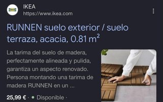 Suelo exterior madera IKEA RUNNEN
