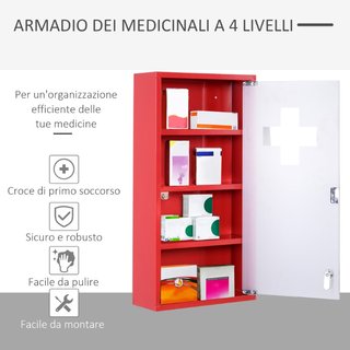 Cassetta Porta Medicine Armadietto Medicinali 4 Li