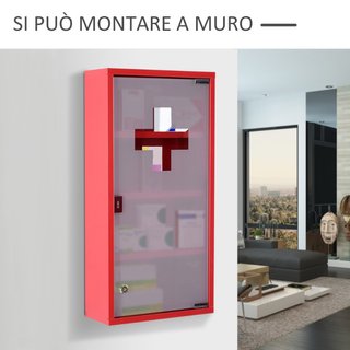 Cassetta Porta Medicine Armadietto Medicinali 4 Li