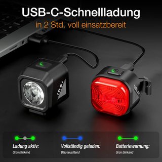 Luces Bicicleta Tavaler USB-C IPX5
