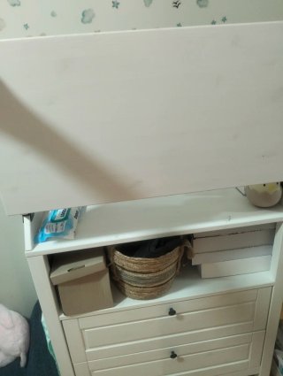 Mueble cambiador blanco con cajones modelo sundvik