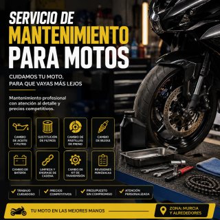 Servicio de mantenimiento de motos