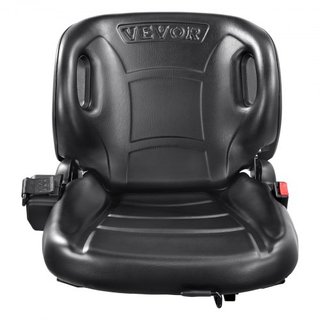Asiento Universal para Montacargas, Asiento de Tractor con Respaldo Ajustable, Microinterruptor y Cinturón de Seguridad, Asiento Envolvente para Cargadora de Tractor Excavadora