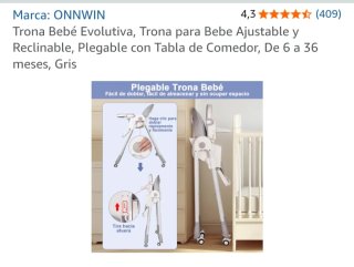 Trona Bebé Evolutiva Gris