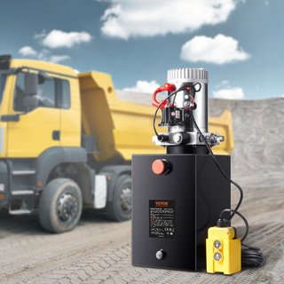 Bomba Hidráulica, Unidad de Potencia Hidráulica de 20 Cuartos, Bomba de Remolque de Volcado de Acción Simple, Tasa de Flujo de 0.91 GPM, Presión Máxima de Alivio de 3200 PSI, Bomba Hidráulica de 1...