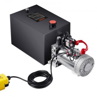 Bomba Hidráulica, Unidad de Potencia Hidráulica de 20 Cuartos, Bomba de Remolque de Volcado de Acción Simple, Tasa de Flujo de 0.91 GPM, Presión Máxima de Alivio de 3200 PSI, Bomba Hidráulica de 1...