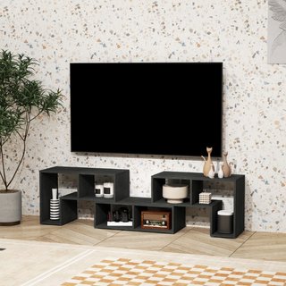 Mobile TV 75" max Modulabile con 2 Ripiani a L e M
