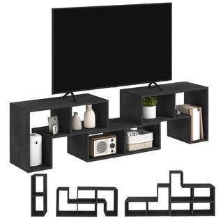 Mobile TV 75" max Modulabile con 2 Ripiani a L e M