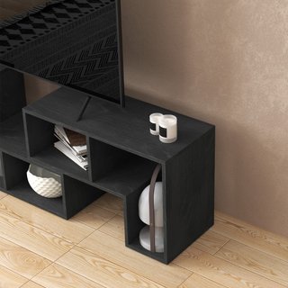 Mobile TV 75" max Modulabile con 2 Ripiani a L e M