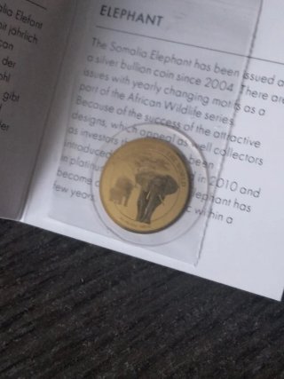 Moneda de oro, Elefante.