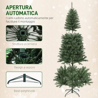 Albero di Natale 180 cm Illuminato con 250 Luci Bi