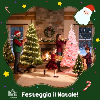 Albero di Natale 180 cm Illuminato con 250 Luci Bi