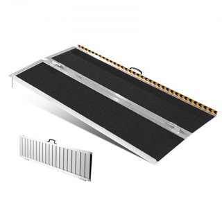 Rampa de Silla de Ruedas Portátil, 182.9 cm 362.9 kg de Capacidad, Rampa de Umbral Plegable de Aluminio Antideslizante, Rampa Plegable para Scooter de Movilidad, Rampa para Silla de Ruedas, Rampa ...