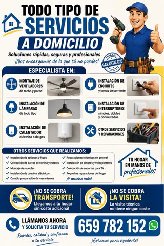 Servicios a domicilio electricidad,ect