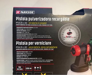 Pistola Pintura Parkside 20V PFSA 20-LI B2