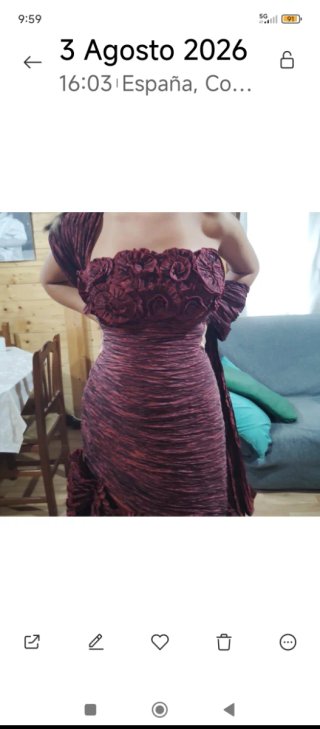 Vestido fiesta talla 44 usado una vez