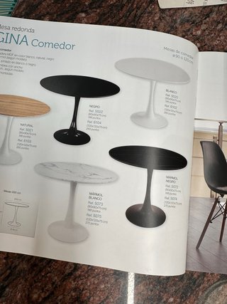 Mesa Comedor Redonda GINA Ø90cm Blanca