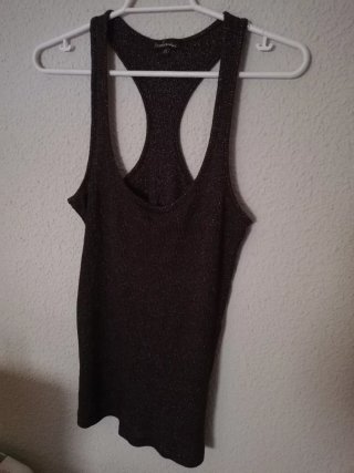 Camiseta tirantes Stradivarius M plateada