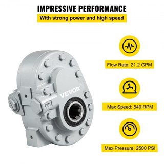 Bomba Hidráulica 21.2GPM Motor Hidráulico 540RPM Divisor de Troncos 2250PSI Divisor Hidráulico Puerto de Salida SAE 12 Bomba Hidráulica para Divisor de Troncos para Elevación de Puerta Trasera de ...
