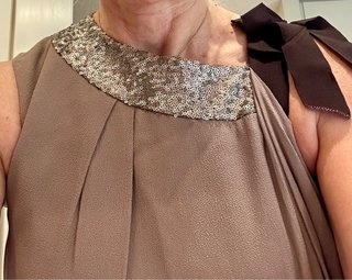 Vestido Purificación García T38 lentejuelas