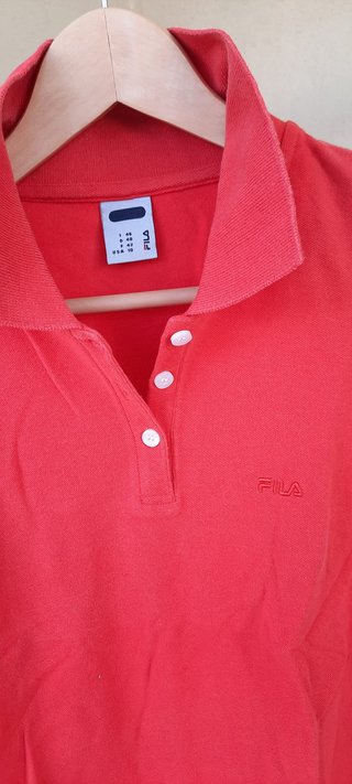 Polo Fila donna senza maniche rosso
