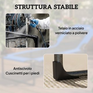 Lettino da Esterno Reclinabile 4 Posizioni, Sedia