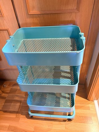 Carrito 3 Niveles Ikea Verde Agua