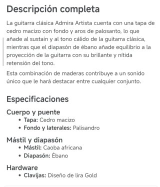 Guitarra Clásica Admira Artista