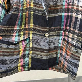 Blazer leggero misto lino fantasia