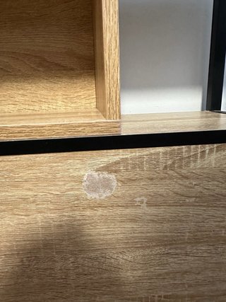 Cabecero 1,40m Madera y Metal. Tiene un desgaste