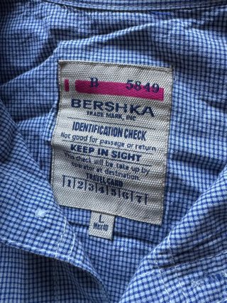 Camisa Bershka cuadros manga corta Talla L