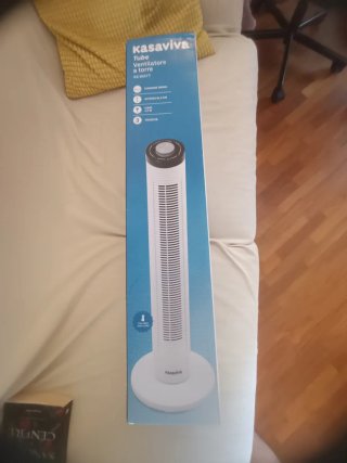 Ventilatore a torre Kasaviva bianco e nero