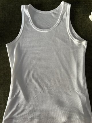 Camiseta Uniqlo tirantes hombre blanca talla S