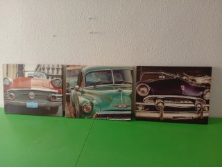 3 Cuadrod Coches Antiguos