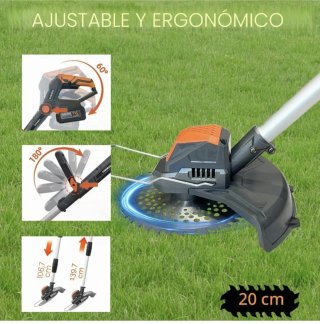Desbrozadora 1300W con 2 Baterías y Cargador