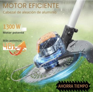 Desbrozadora 1300W con 2 Baterías y Cargador