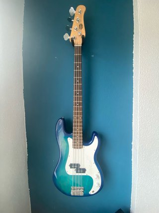 Bajo Eléctrico Azul/Verde