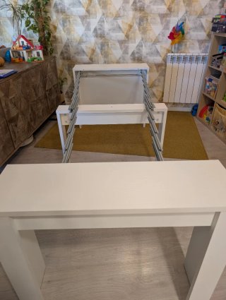 Mesa consola extensible blanca