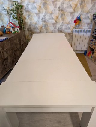 Mesa consola extensible blanca
