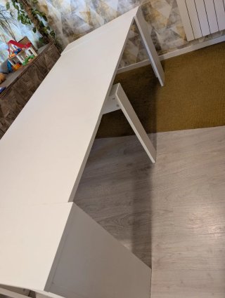 Mesa consola extensible blanca