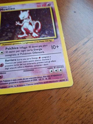 Mewtwo 10/102 Carta Pokémon Base Set 2000