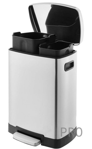 Cubo de basura con 2 compartimientos - Amazon basics